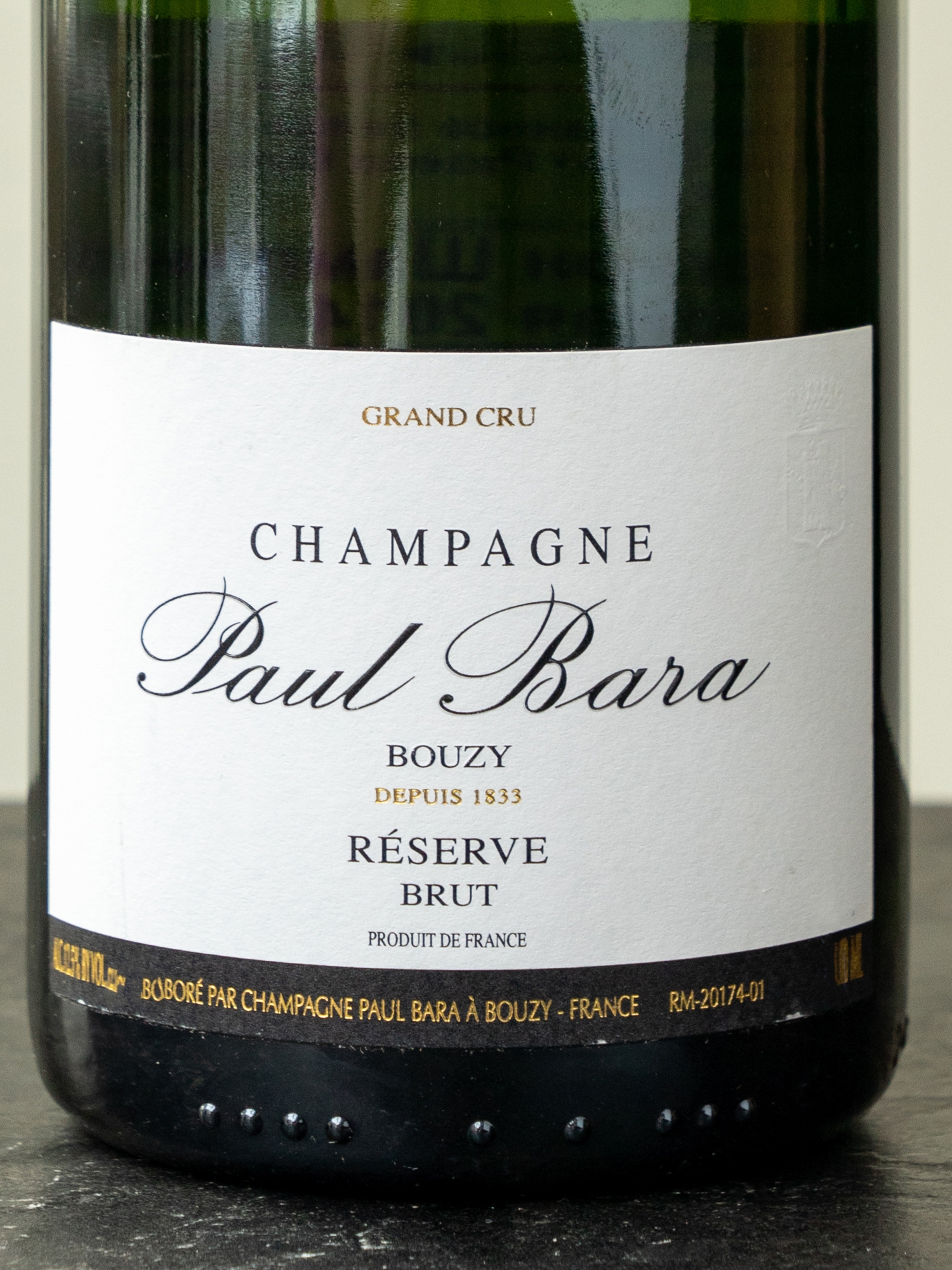 Этикетка Paul Bara Brut Reserve Grand Cru Champagne 2014