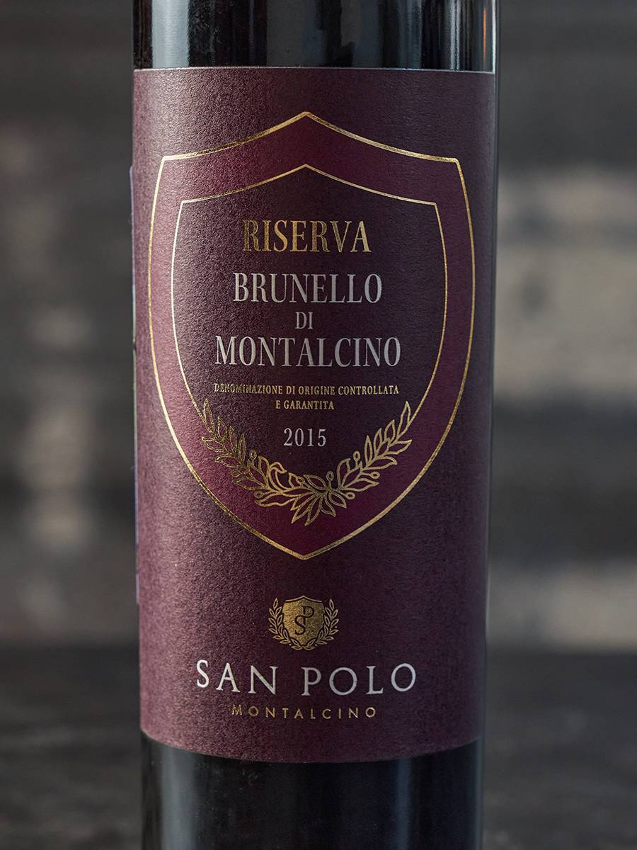 Этикетка San Polo Brunello di Montalcino Riserva 2015