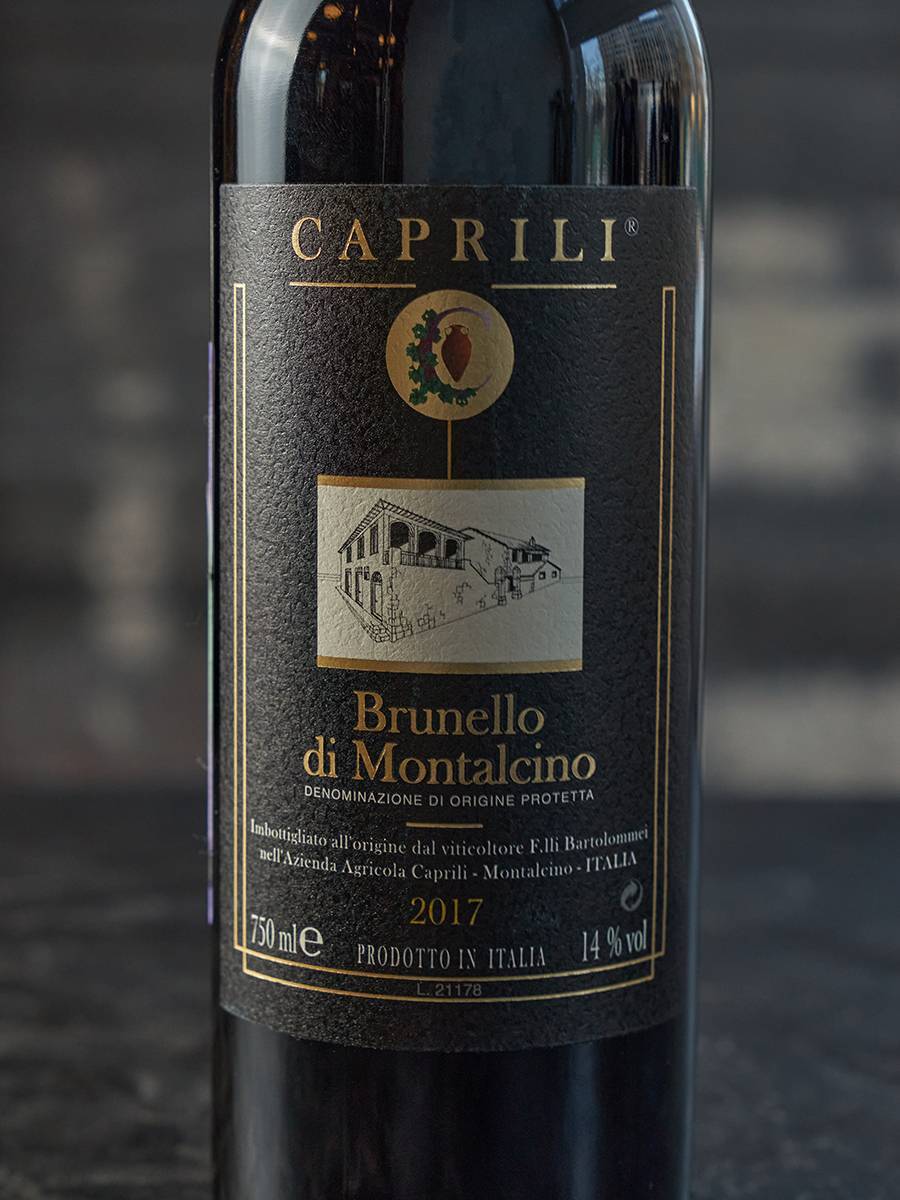 Этикетка Caprili Brunello di Montalcino DOCG 2017