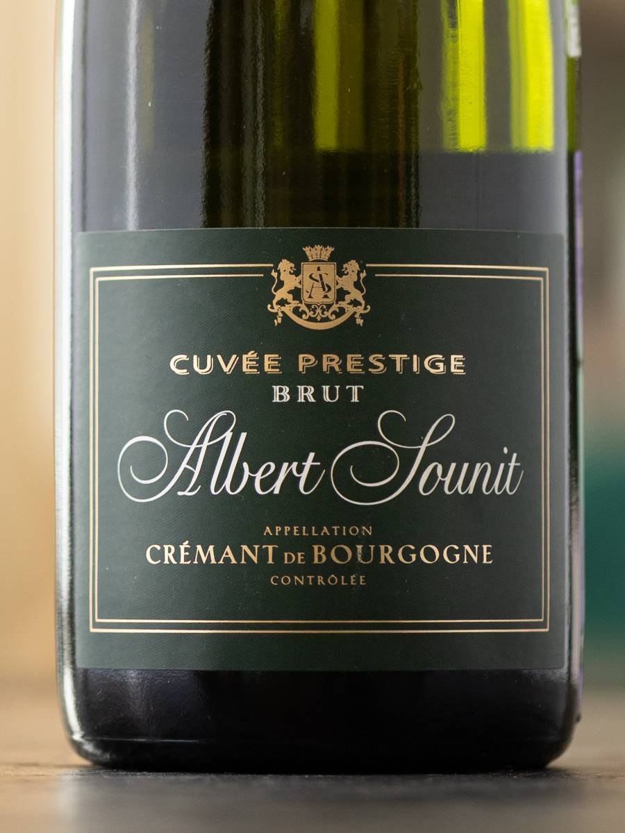 Этикетка Albert Sounit Cremant de Bourgogne Cuvee Prestige Brut