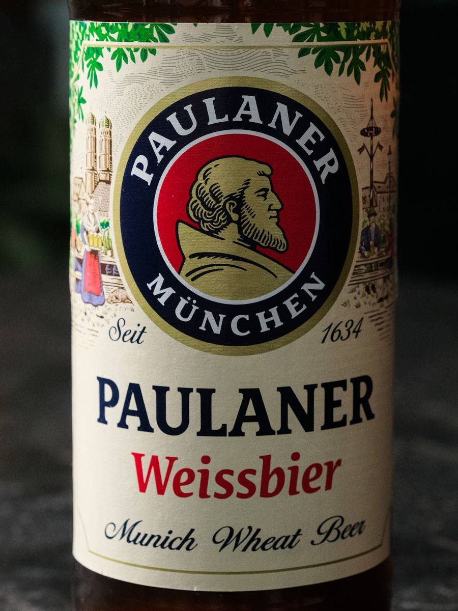 Этикетка Paulaner Weissbier