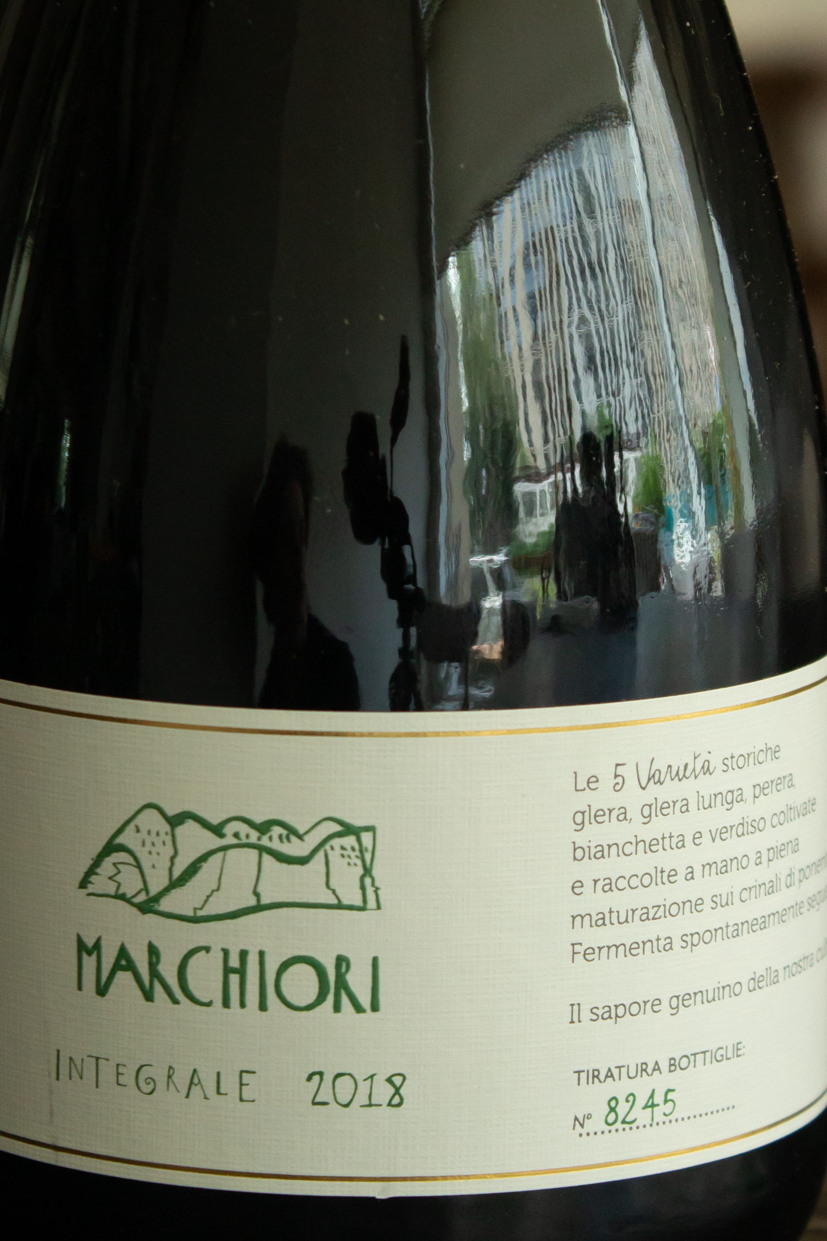 Игристое вино Marchiori Integrale Valdobbiadene Frizzante Rifermentato / Маркьори Интеграле Вальдобьядене Просекко Фридзанте Риферментато