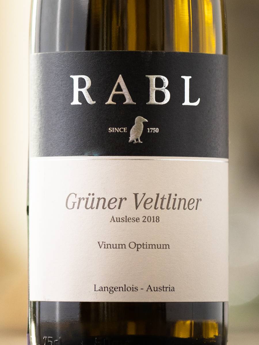 Этикетка Rabl Gruner Veltliner Auslese Vinum Optimum