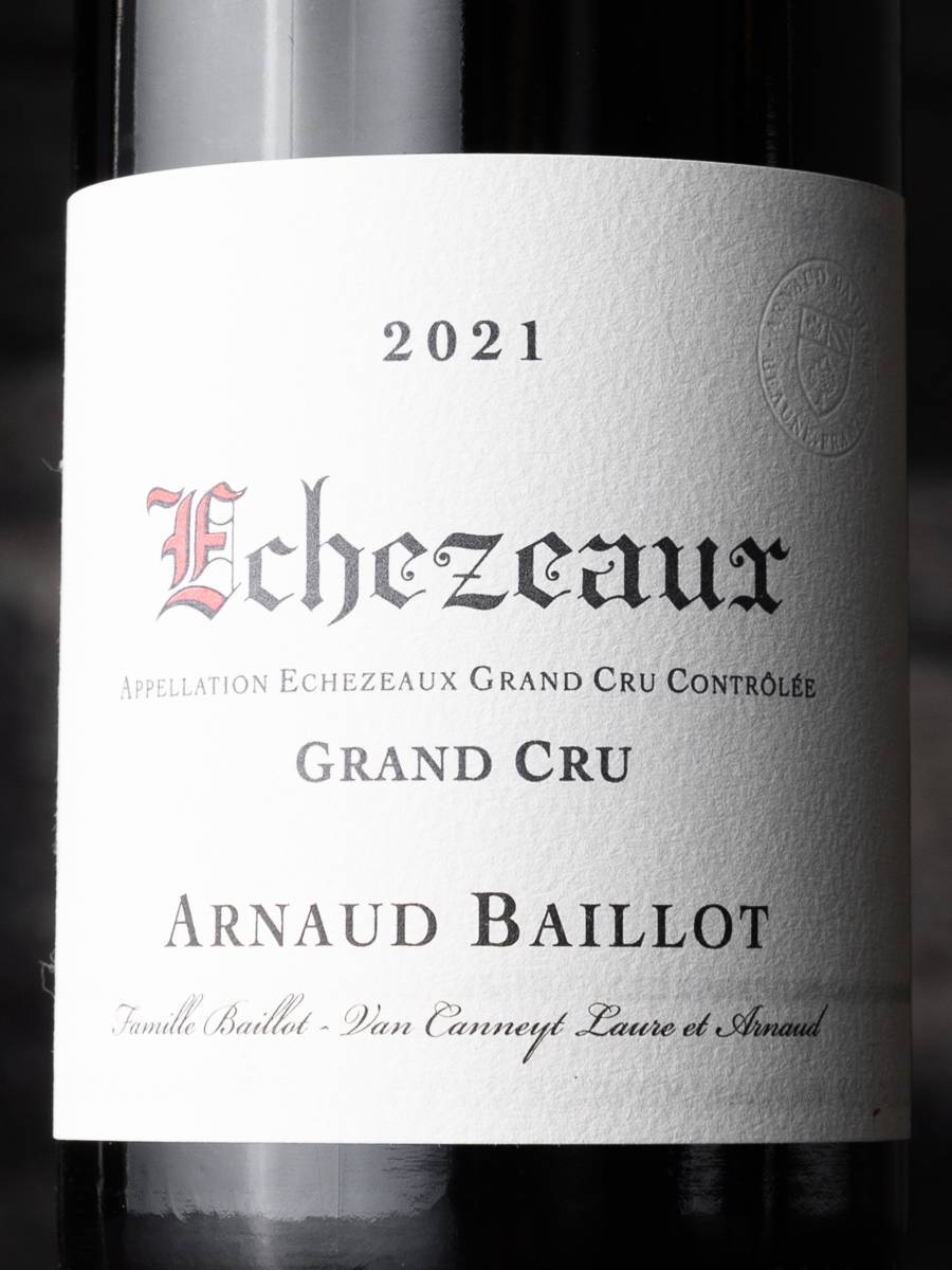 Этикетка Echezeaux Grand Cru Arnaud Baillot 2021