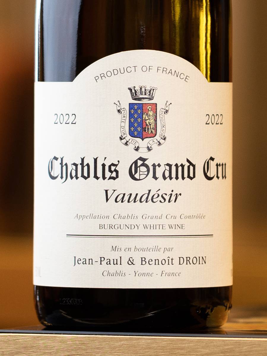Этикетка Chablis Grand Cru Vaudesir Jean-Paul & Benoit Droin