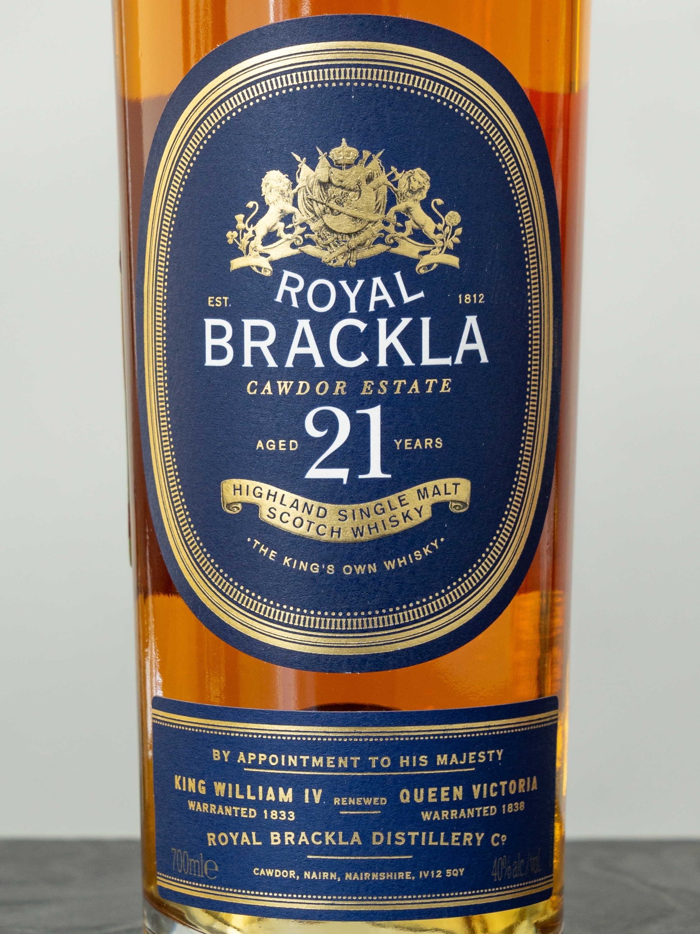 Этикетка Royal Brackla 21 Years Old