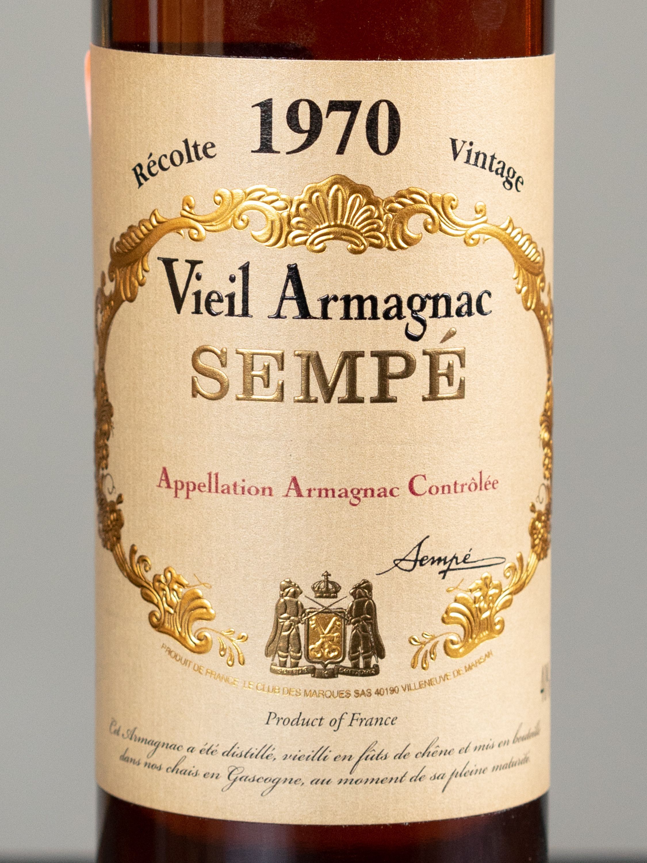 Арманьяк Armagnac Sempe Vieil 1970 / Семпэ Вьей 1970