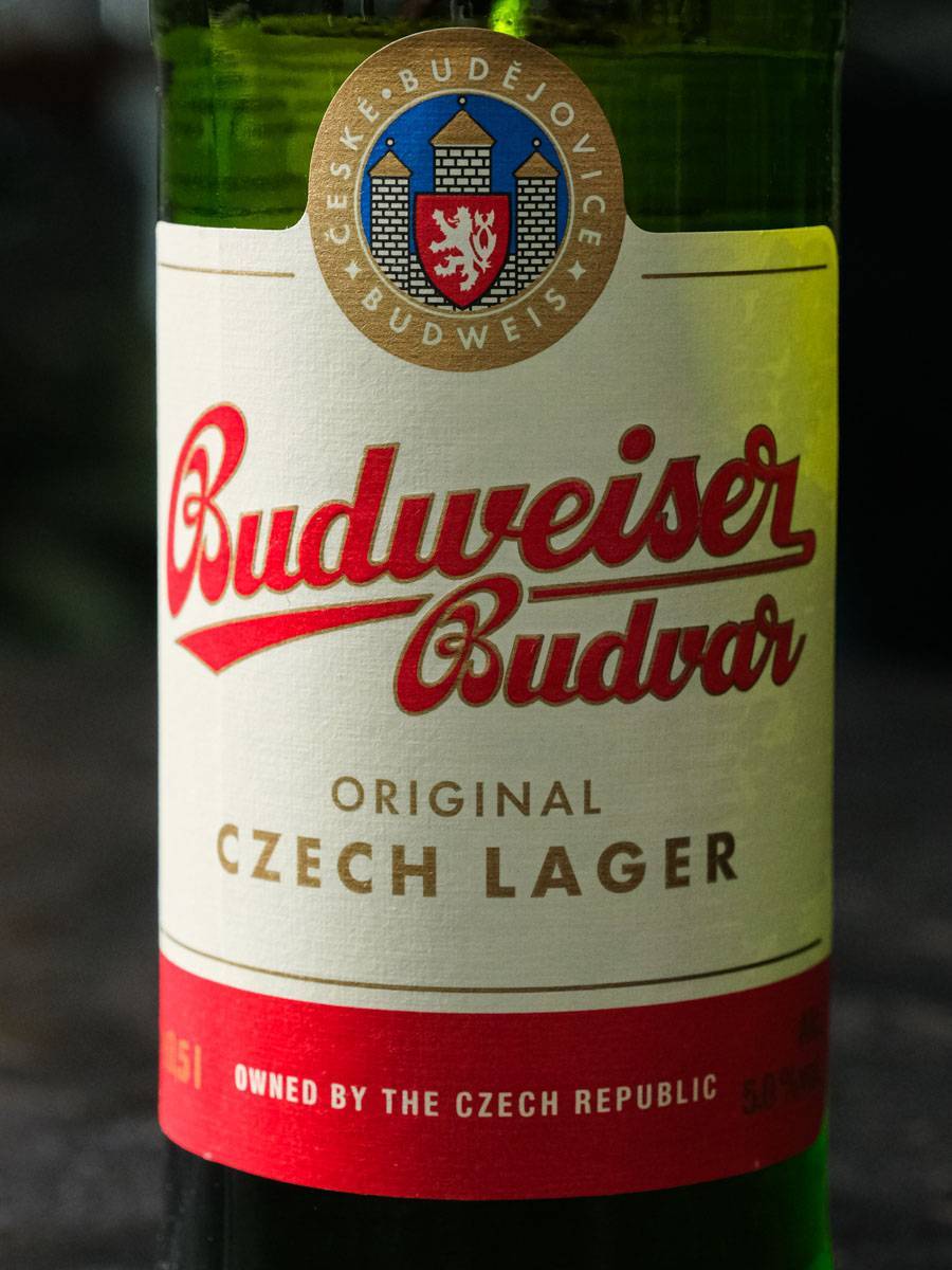 Этикетка Budweiser Budvar