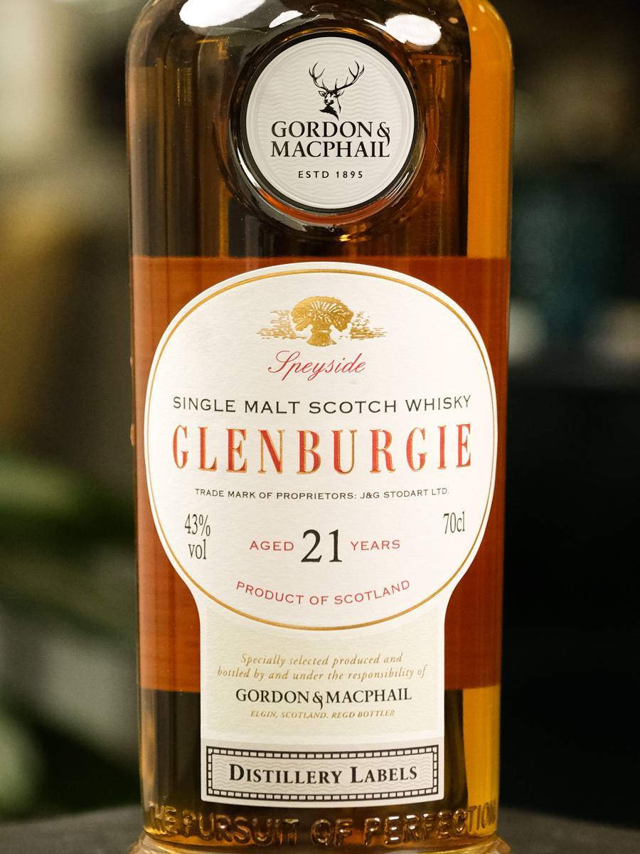 Этикетка Gordon and Macphail Glenburgie 21 YO