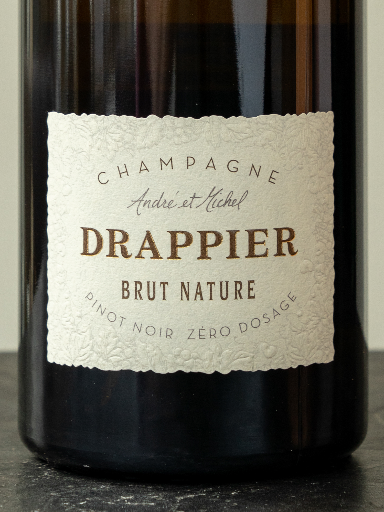 Этикетка Champagne Drappier Brut Nature