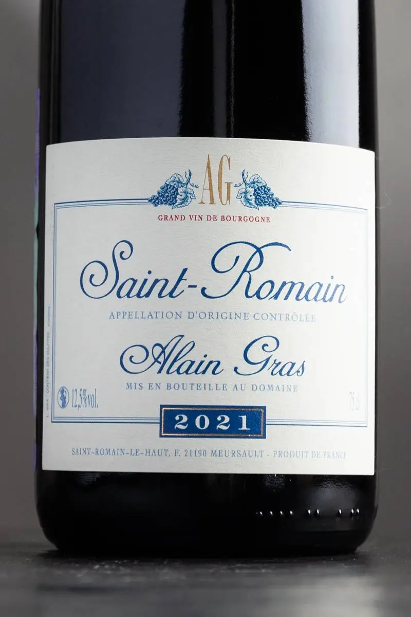 Этикетка Domaine Alain Gras Saint-Romain Сhardonnay 2021