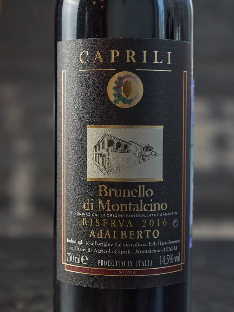 Вино Brunello di Montalcino AdAlberto Riserva Caprili 2016 / Брунелло Ди Монтальчино Резерва АдАльберто Каприли 2016