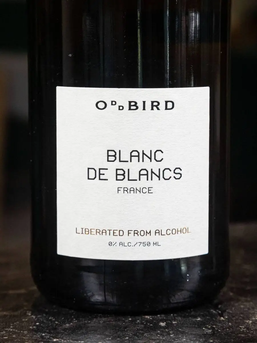 Этикетка Oddbird Blanc de Blancs No Alcohol