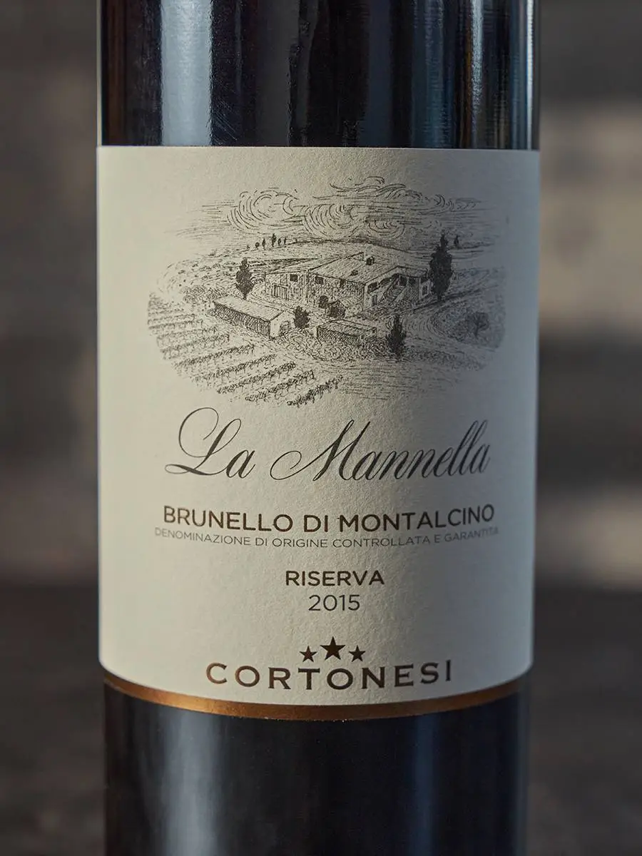 Этикетка Cortonesi La Mannella Brunello di Montalcino Riserva 2015