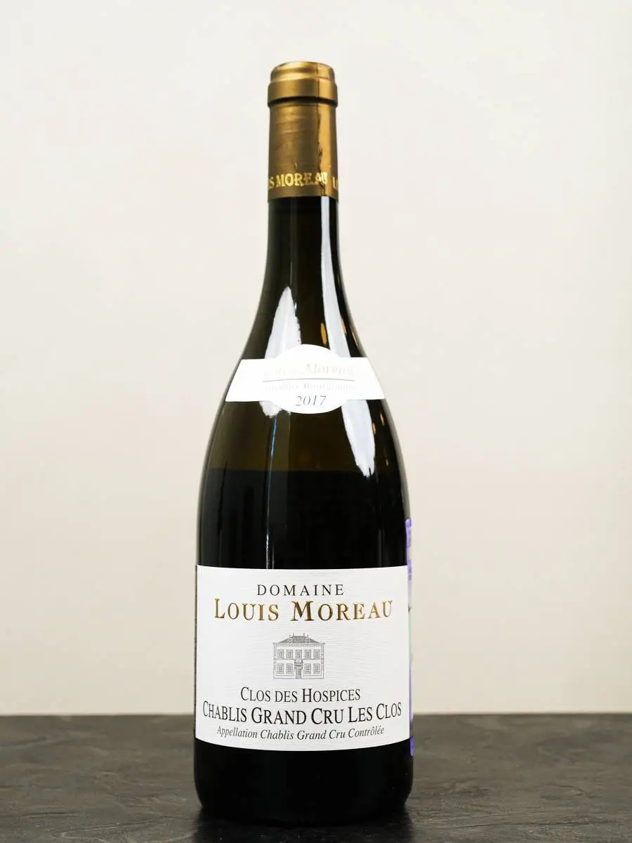 Вино Chablis Grand Cru Les Clos des Hospices Domaine Louis Moreau 2017 / Шабли Гран Крю Ле Кло де Оспис Домен Луи Моро 
