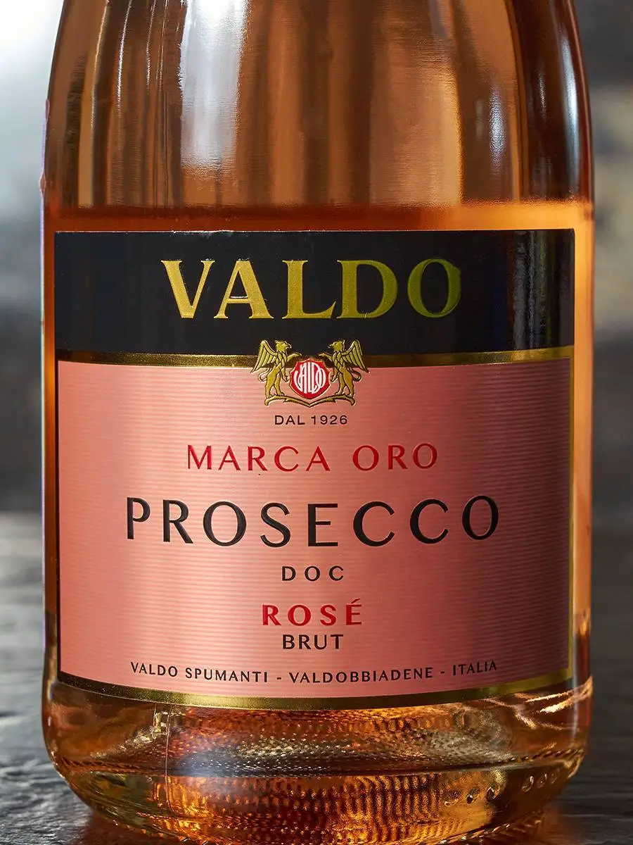 Этикетка Prosecco Marca Oro Rose Brut Valdo