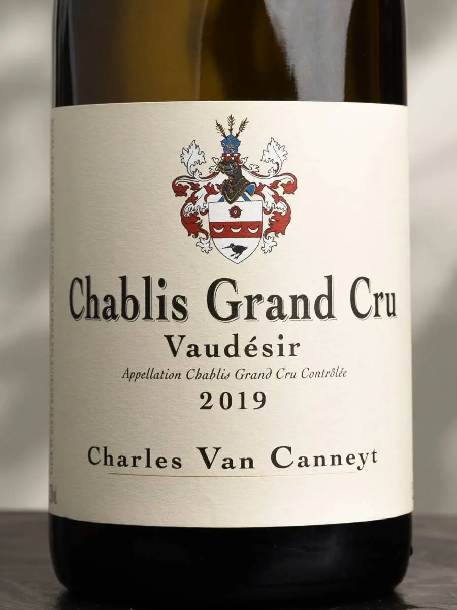 Этикетка Charles Van Canneyt Chablis Grand Cru Vaudesir 2019