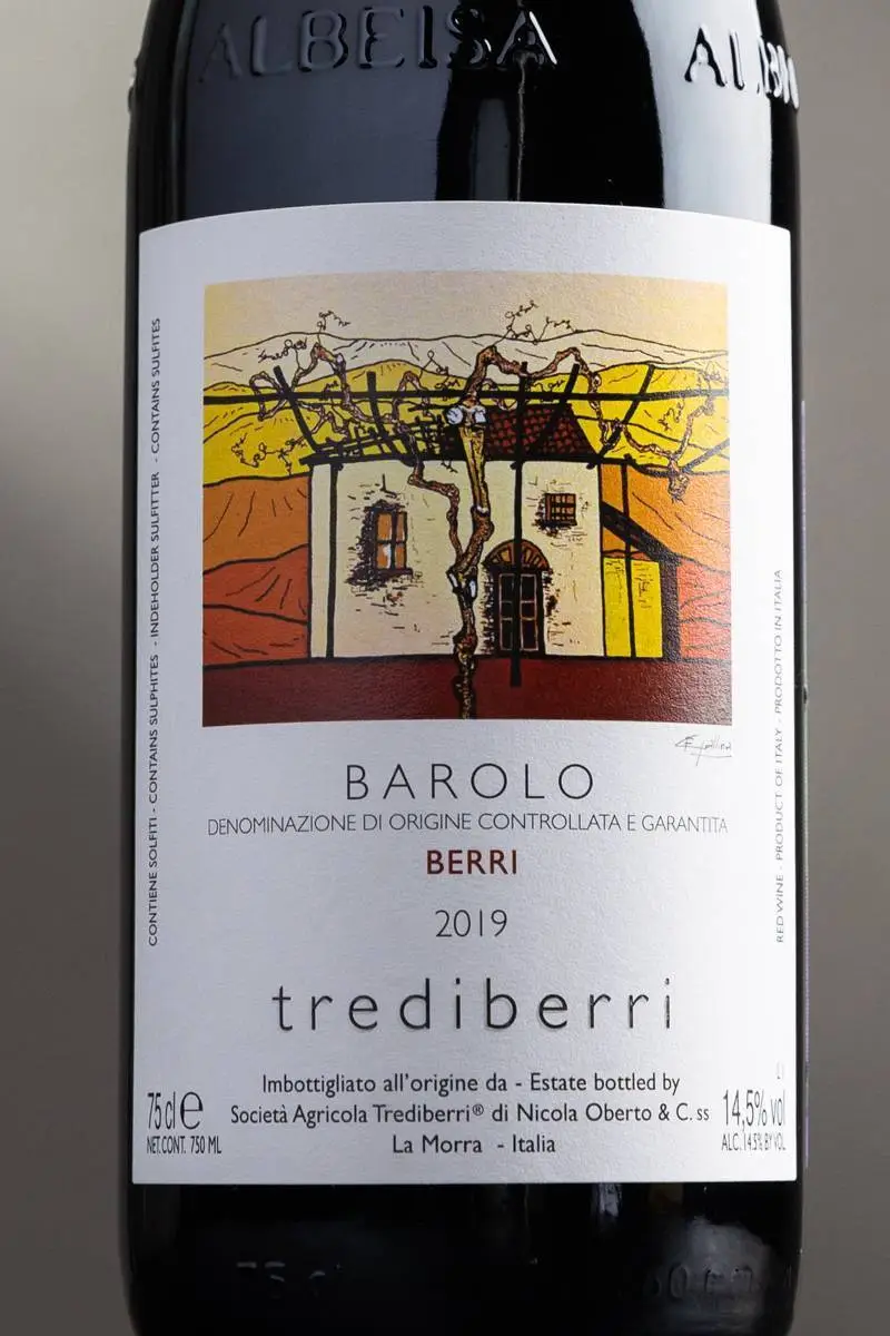 Этикетка Trediberri Barolo Berri 2019