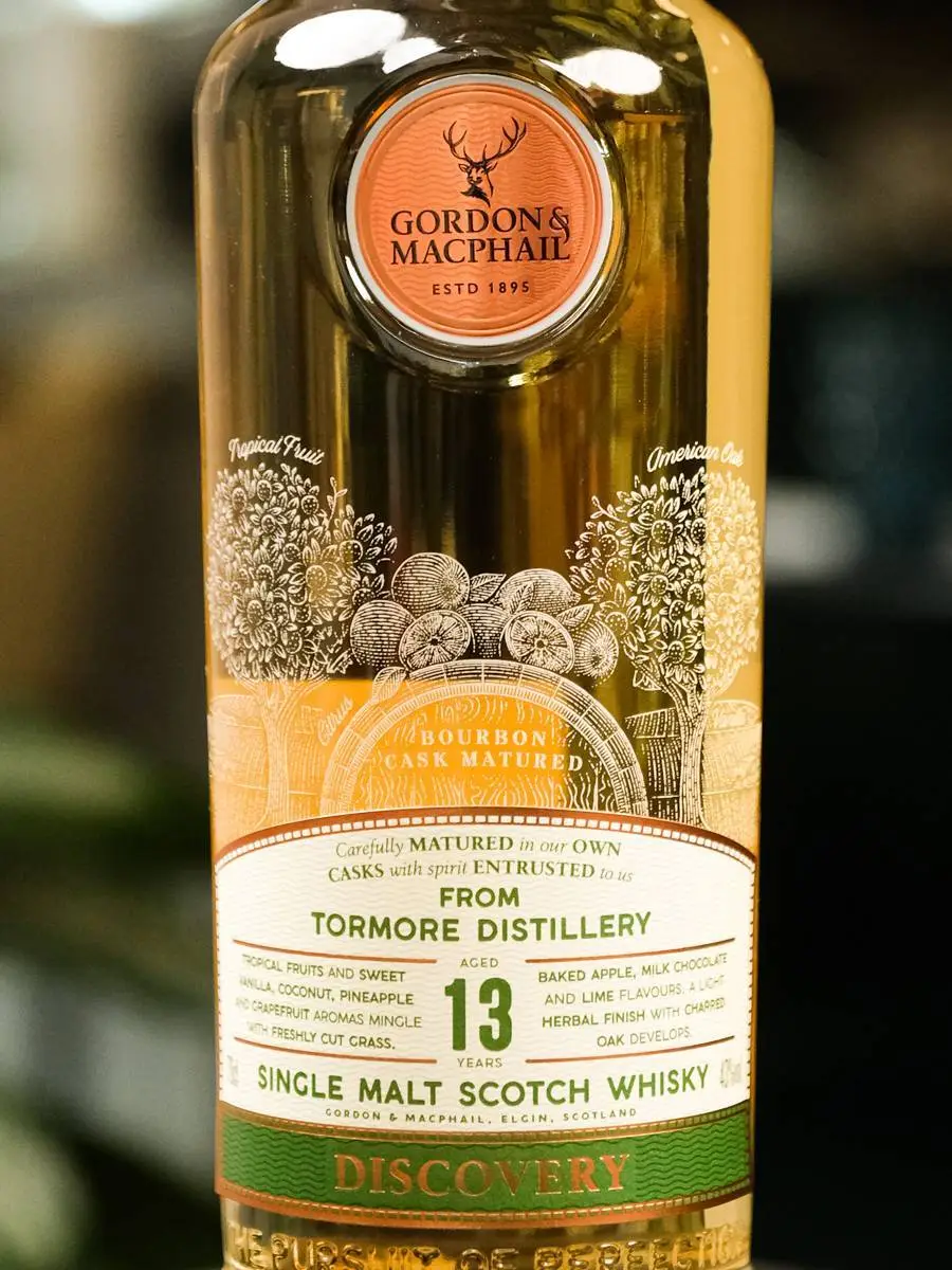 Этикетка Gordon & MacPhail Tormore Discovery 13 YO